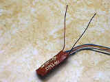Red and black wires cut to length